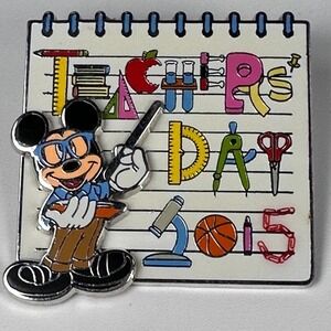 Mickey Mouse Teacher's Day 2015 Disney Pin Trading Limited Edition 2000 Glasses